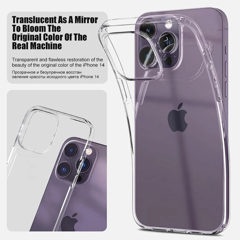 Clear Silicone Iphone Case Shockproof Bumper Cover Pro - Smarsty