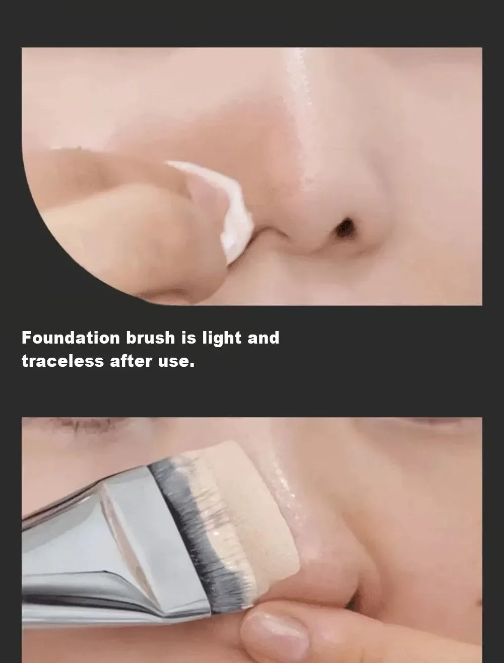 Ultra-thin Flat Foundation Brush for Seamless Makeup Application - Smarsty