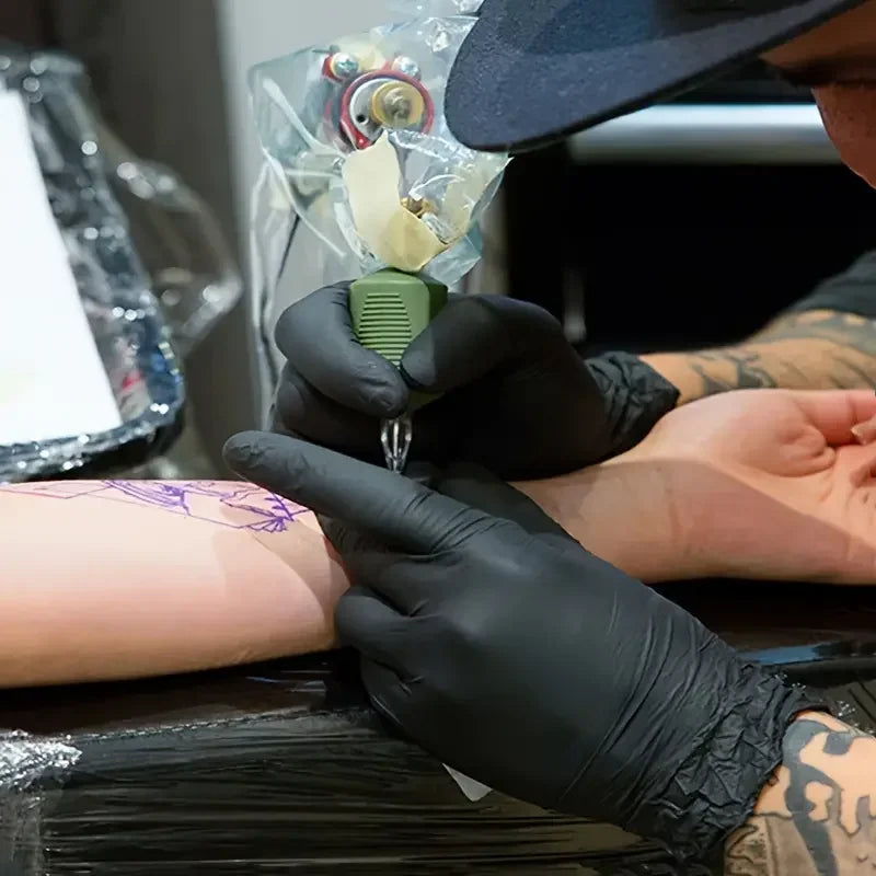 10/20/50/100PCS Black Nitrile Disposable Gloves for Work Latex Free Home Cleaning Glove Textured Mechanic Tattoo Hair Dye Beauty