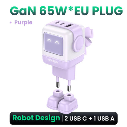 65W GaN Charger With PD3.0 PPS Fast Charge Compact Travel - Smarsty