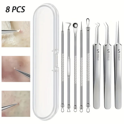 Stainless Steel Blackhead Remover Kit for Clear Skin - Smarsty