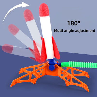 Kids Rocket Launcher Step Pump Power Air Pressed Stomp Outdoor Family Games Skyrocket Birthday Gifts Sports Toys For Children - Smarsty