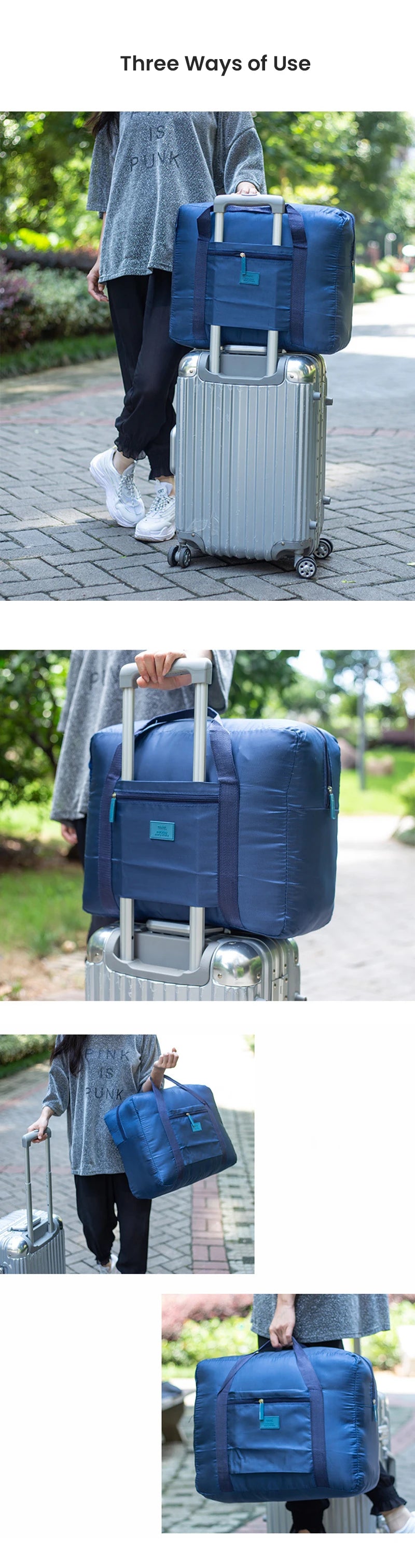 Lightweight Foldable Travel Duffel Bag For Carry On Luggage - Smarsty