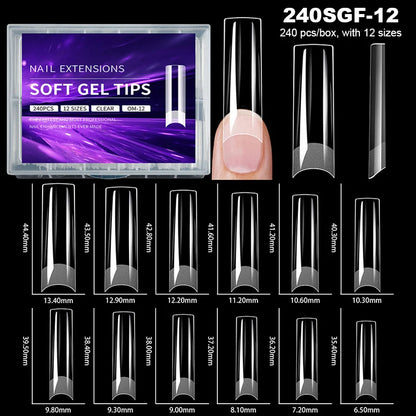 Luxury Soft Gel False Nail Tips for Elegant Manicure - Smarsty