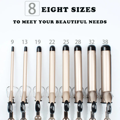 Professional Temperature Setting Electric Hair Curler Wand - Smarsty