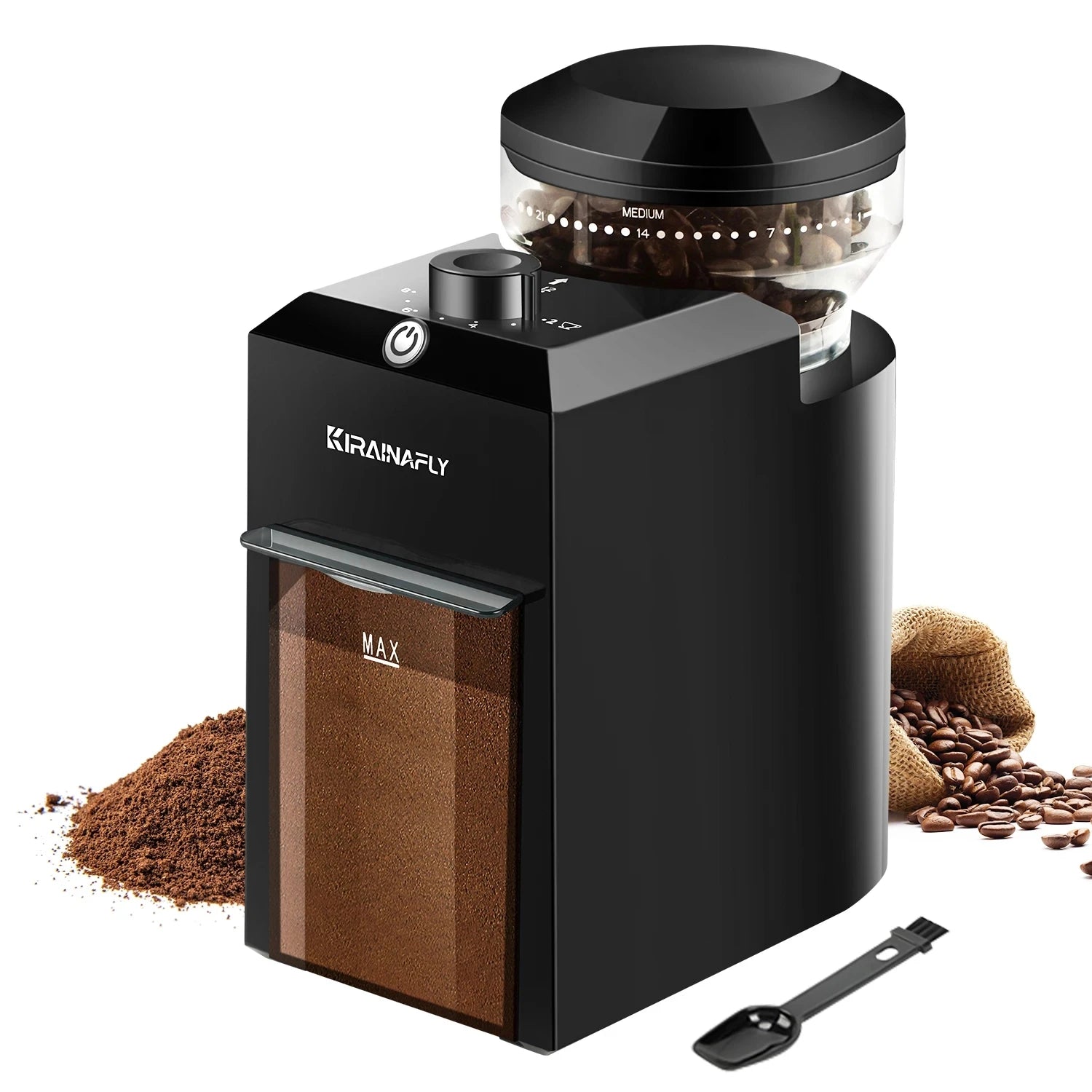 Automatic Burr Mill Coffee Grinder Electric Coffee Bean Grinding With 28 Adjustable Gears for Espresso French Press Drip Coffee - Smarsty