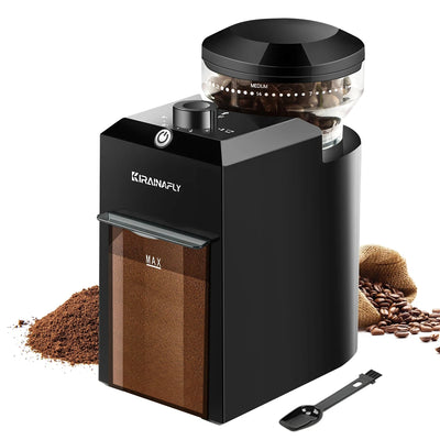 Automatic Burr Mill Coffee Grinder Electric Coffee Bean Grinding With 28 Adjustable Gears for Espresso French Press Drip Coffee - Smarsty