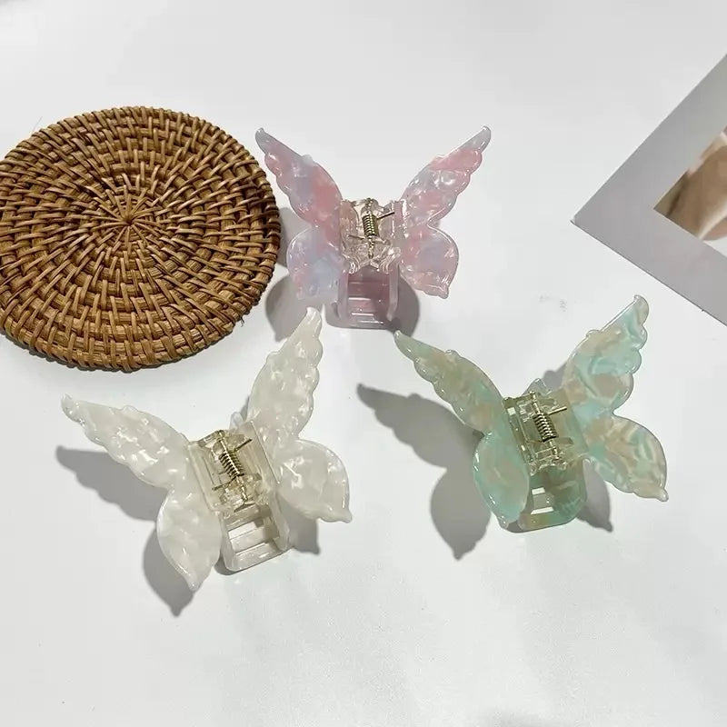 Three Dimensional Butterfly Acetate Hair Clip Lightweight - Smarsty