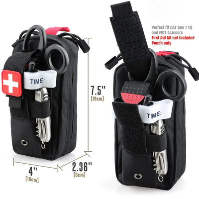 Tactical MOLLE Medical Pouch, Rip-Away EMT First Aid Pouch IFAK Trauma Kit Everyday Carry Survival Bag Include Cross Patch by Smarsty