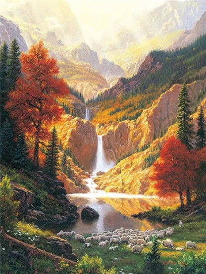 5D Round Diamond Painting Scenic Forest Art - Smarsty