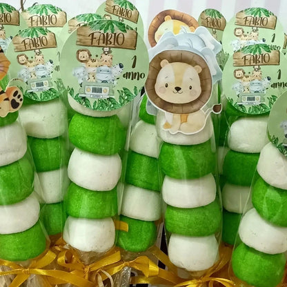 16Pcs Eco-Friendly Wild Animal Paper Straws for Kids Parties - Smarsty