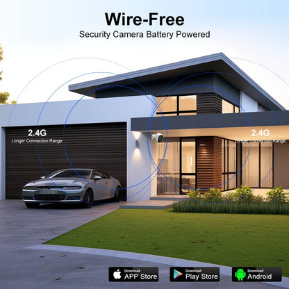 Vstarcam 2K Solar Security Cameras Wireless Outdoor Battery Powered Security Camera PIR Motion Alarm Cloud Storage Two Way Audio