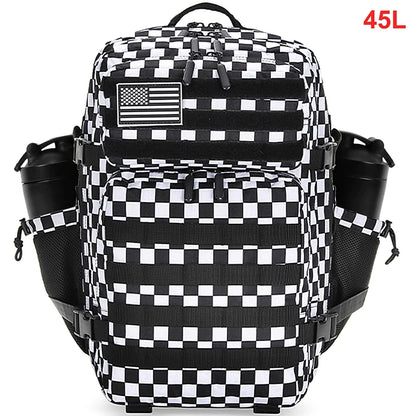 45L Tactical Backpack Men Outdoor Waterproof Sports Travel Gym Hiking Bug Out Bag Military Camping Hunting Survival Rucksack - Smarsty