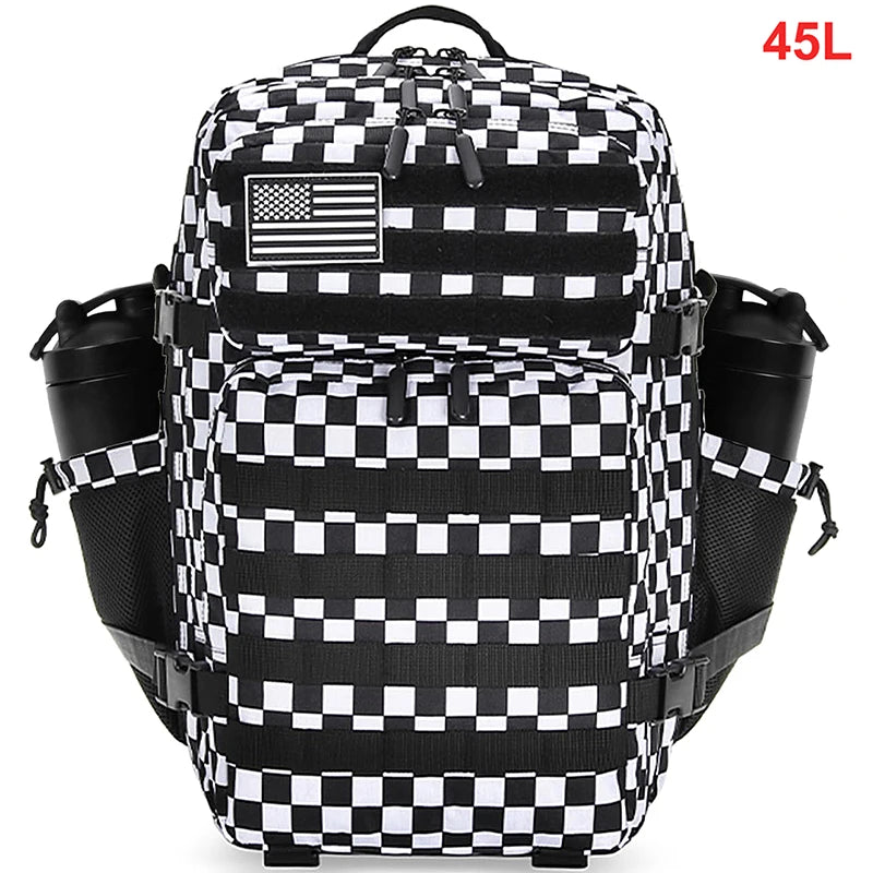 45L Tactical Backpack Men Outdoor Waterproof Sports Travel Gym Hiking Bug Out Bag Military Camping Hunting Survival Rucksack - Smarsty
