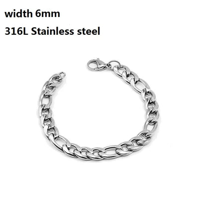 316L Stainless Steel Cuban Chain Bracelet for All - Smarsty