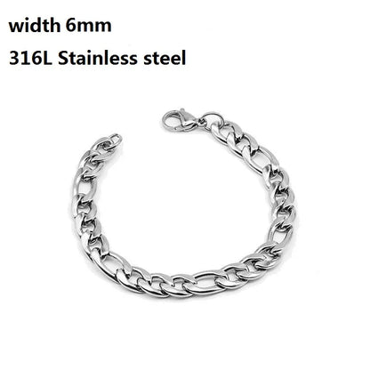 316L Stainless Steel Cuban Chain Bracelet for All - Smarsty