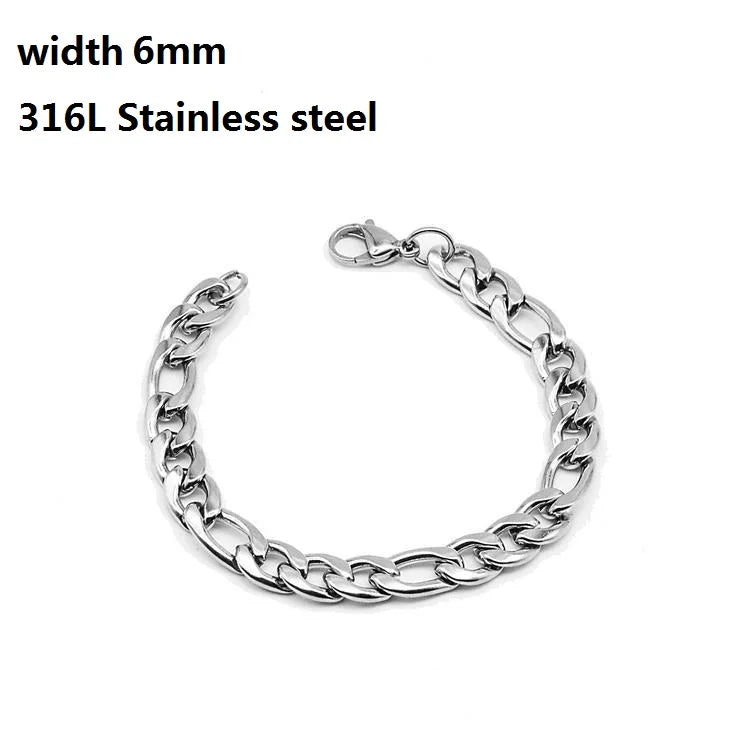 316L Stainless Steel Cuban Chain Bracelet for All - Smarsty