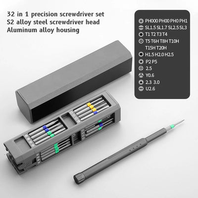 Precision Screwdriver Set 8 32 43 46 in 1 Torx Hex Phillips Magnetic Screwdriver Bit Phone Watch Laptop Mini Repair Tool Set - Smarsty