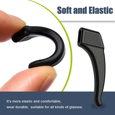 2/40pcs Silicone Ear Hook Anti-slip Glasses Leg Ear Sleeve Bracket Fastener Sunglasses Accessories Grip Anti-fall Eyewear Holder - Smarsty