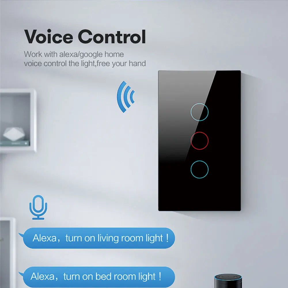 Tuya WiFi Smart Wall Switch with Voice Control - Smarsty