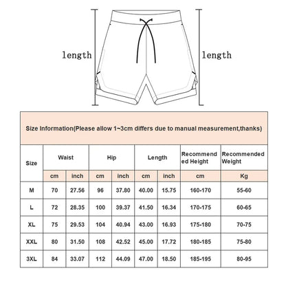 Camo Running Shorts Men Gym Sports Shorts 2 In 1 Quick Dry Workout Training Gym Fitness Jogging Short Pants Summer Men Shorts - Smarsty