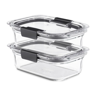 Airtight Leak-Proof Glass Food Storage Containers Set of 2 Vented Microwave Safe Stackable Modular Dishwasher Safe Oven Safe