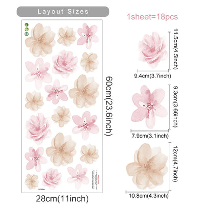 Boho Flowers Wall Stickers for Kids Room Décor - Smarsty