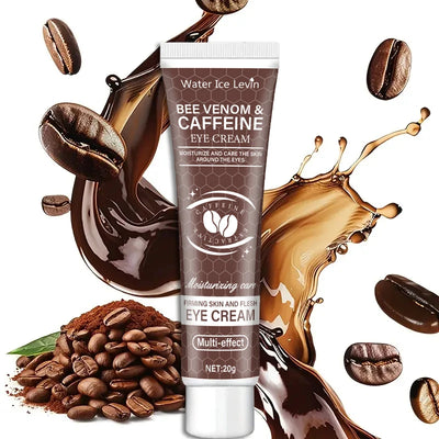 Natural Caffeine Powerful Moisturizing Firming Eye Cream 20g for Puffy and Dark Circles Post-Lifting Area after Using, Reduce Wrinkles and Aging, Light Beige Relaxation - Smarsty