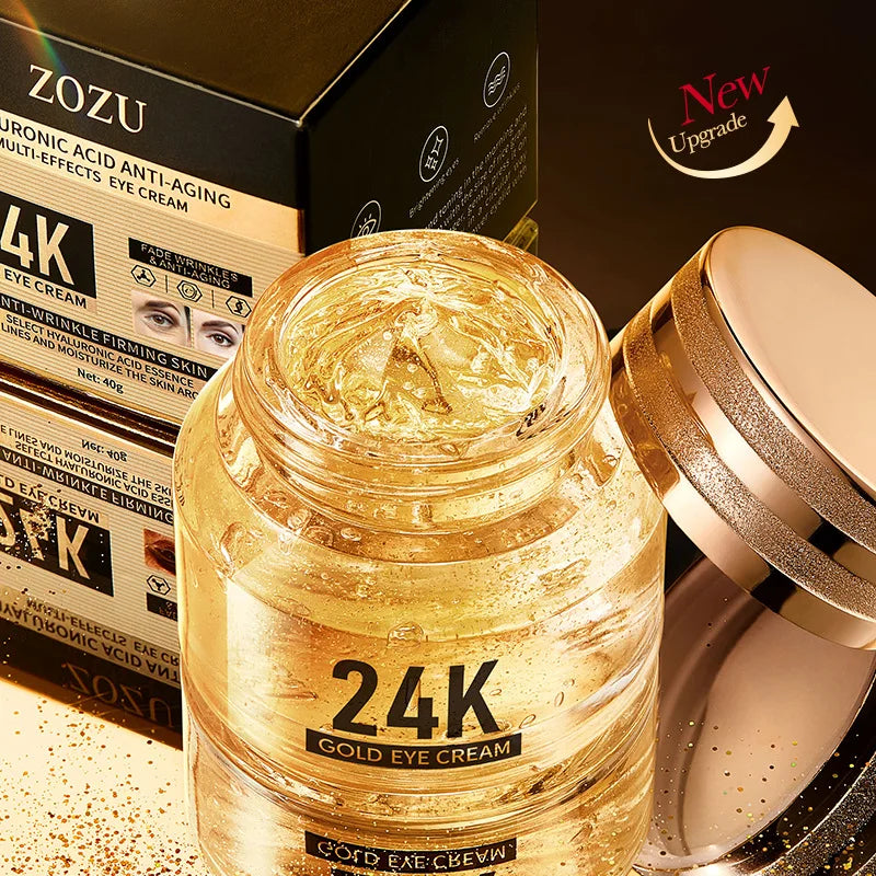 24K Gold Hyaluronic Acid Eye Cream for Dark Circles - Smarsty