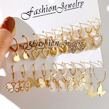 Vintage-Inspired Small Hoop Earring Set for Women - Smarsty