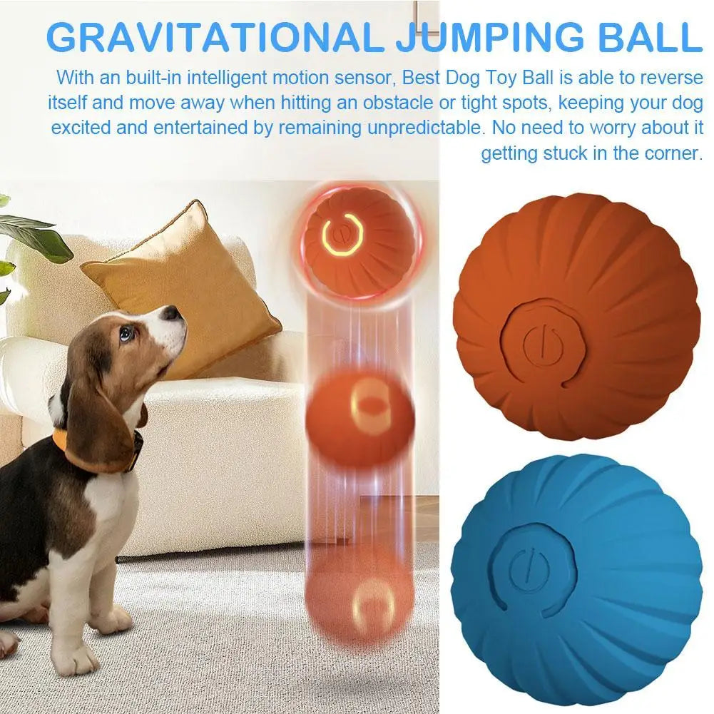 Interactive Dog Chew Toy Ball with Jumping Action - Smarsty