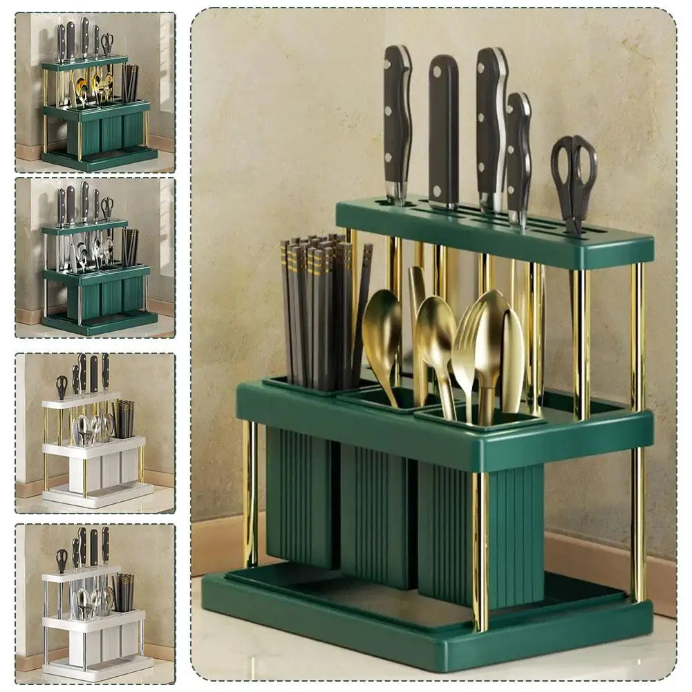 High-End Brand New Kitchen Cutlery Holder Spoon Fork Chopstick Storage Rack Utensils Organizer Kitchen Counter Top Box Rack