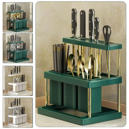High-End Brand New Kitchen Cutlery Holder Spoon Fork Chopstick Storage Rack Utensils Organizer Kitchen Counter Top Box Rack