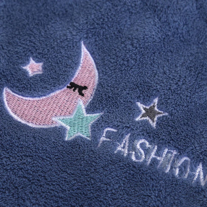 1Pc Embroidery Style Hair Drying Cap, Coral Fleece Thickened Hair Towel for Bathroom, Women's Absorbent Quick Drying Shower Cap, - Smarsty