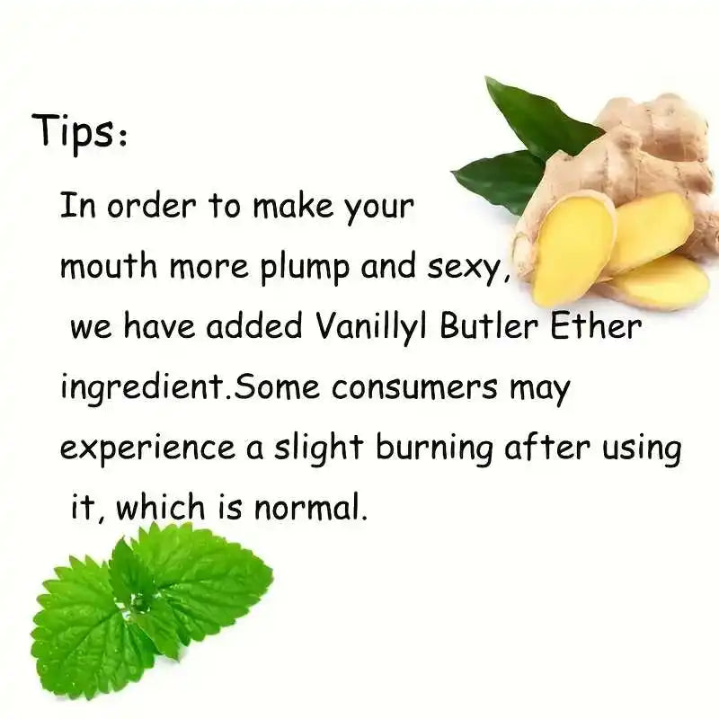 Ginger and Mint Lip Plumper Oil for Fuller Lips - Smarsty