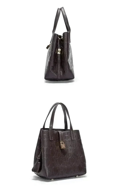 Large Capacity Handbag With Lock Design Luxury Crossbody - Smarsty