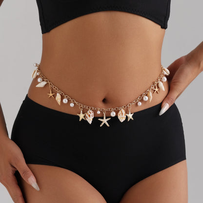 Bohemian Summer Beach Shell Waist Chain Jewelry - Smarsty