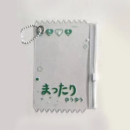 INS Transparent Candy Bag Badge Holder Korean Photocard Holder Display Bag Pendant Idol Photo Card Protective Cover Card Holder
