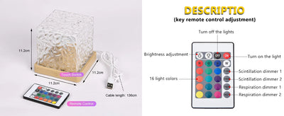 Ocean Wave Projector Light with 16 Color Options - Smarsty