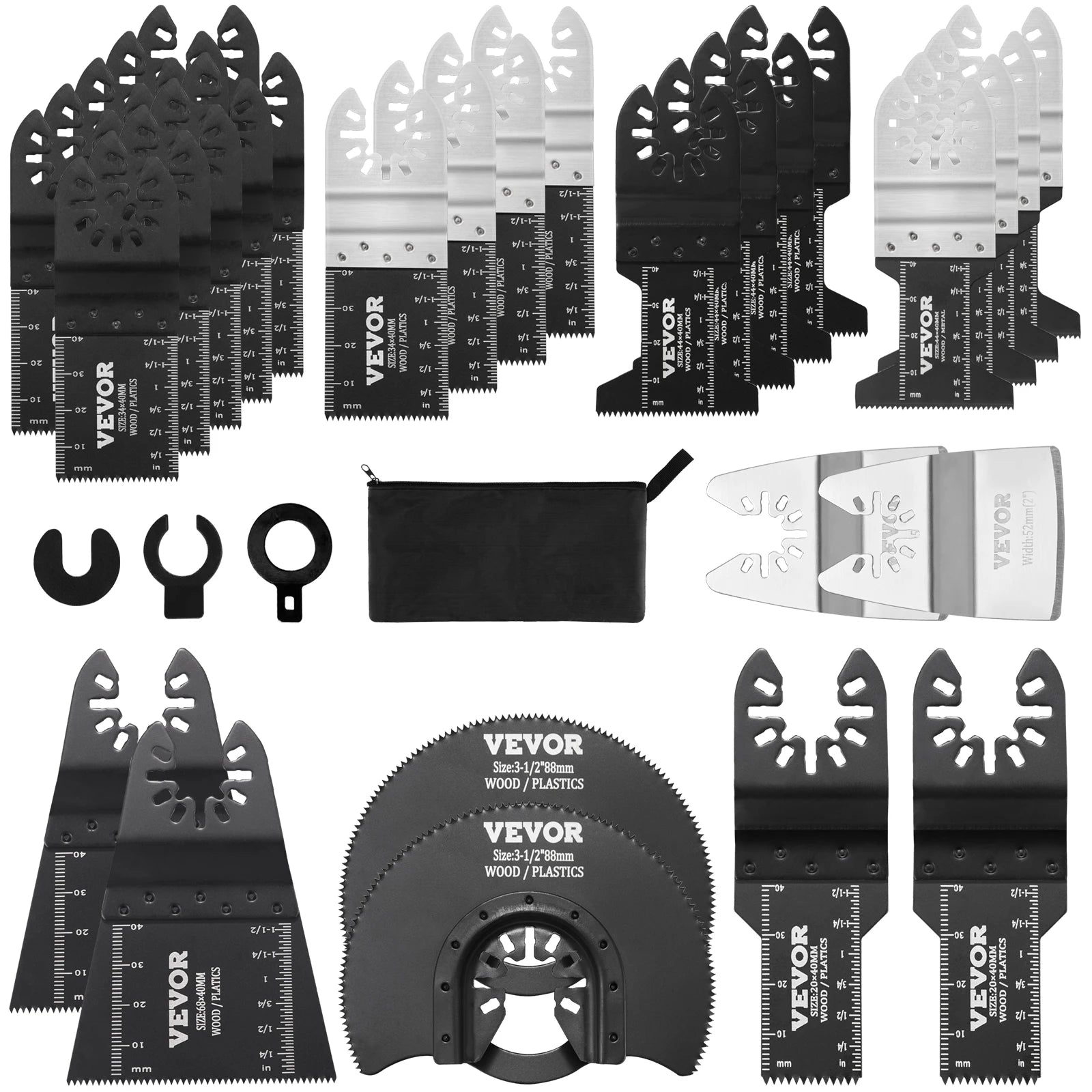 SucceBuy 30PCS Multi Tool Blades Kits Universal Release Oscillating Multi-Function Renovator Saw Blades for Dewalt Craftsman