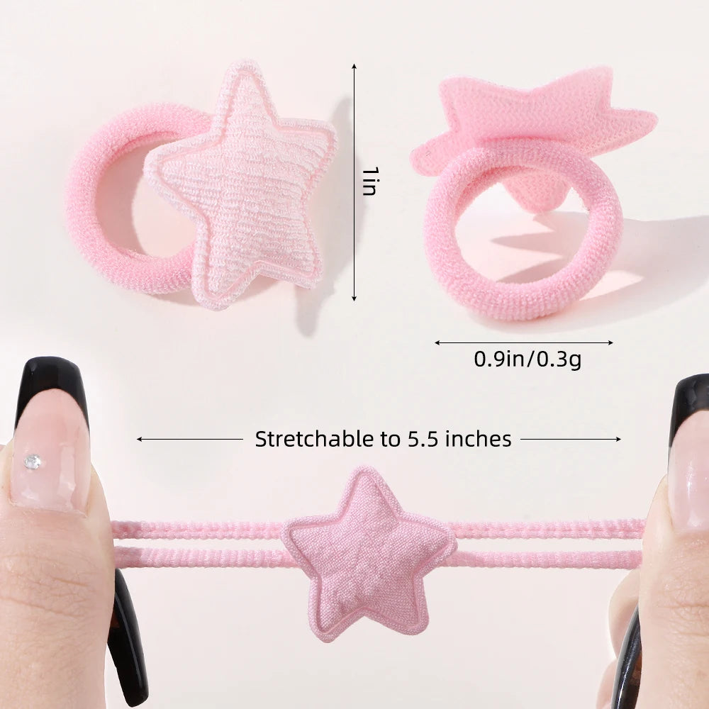 Kids Plush Hair Bands 20 Pack Soft Scrunchies For Children - Smarsty