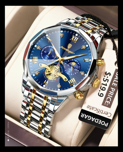 Luxury Waterproof Men's Chronograph Watch with Luminous Features - Smarsty