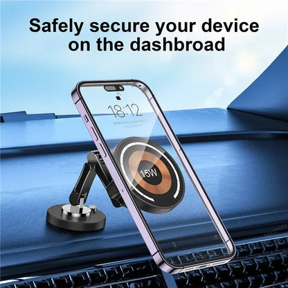 Magnetic Car Wireless Charger Mount With Fast 15W Charging - Smarsty