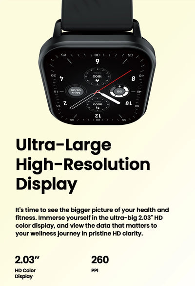 Zeblaze GTS 3 Smart Watch with 2.03 Inch Screen - Smarsty