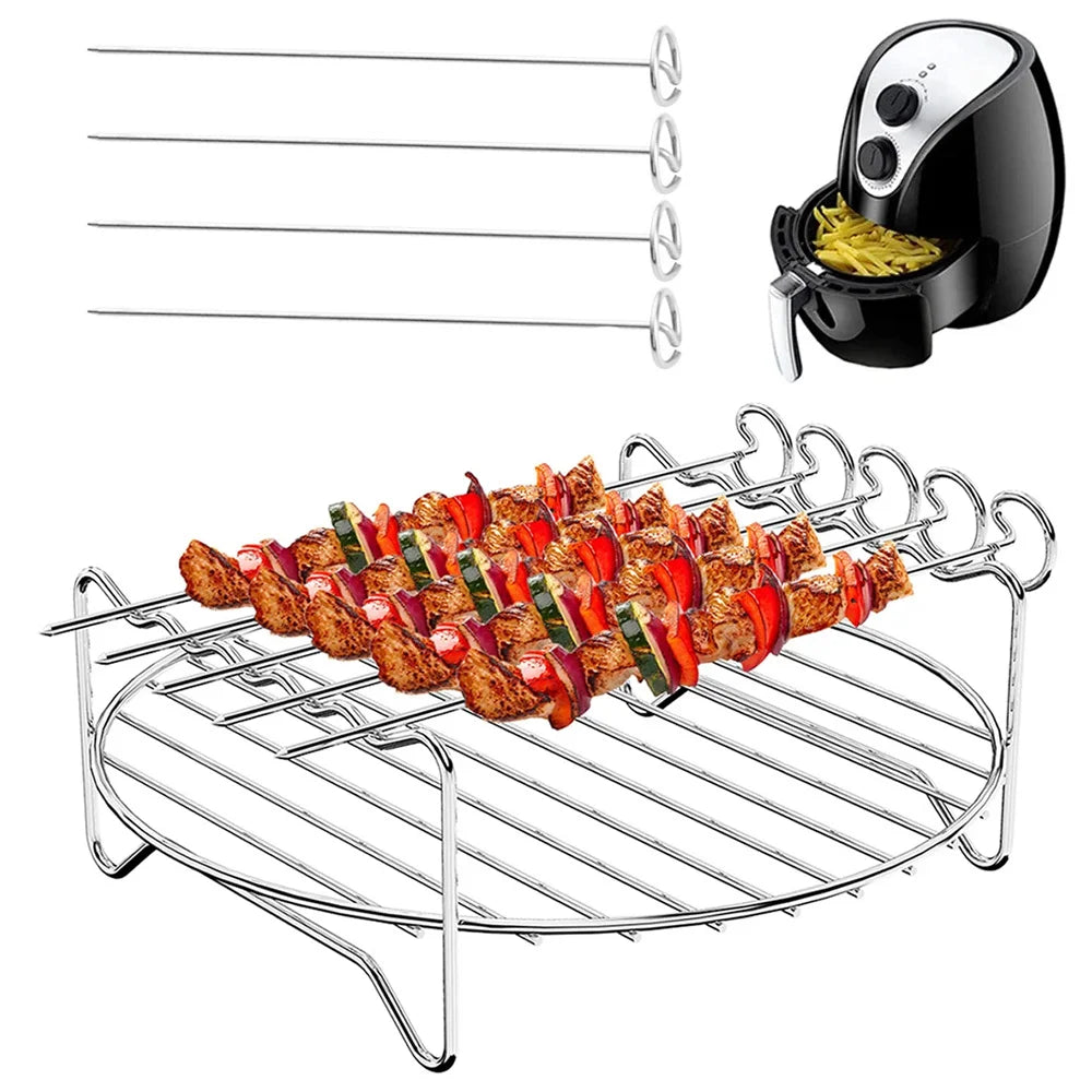 Stainless Steel Air Fryer Rack Set for BBQ Cooking - Smarsty
