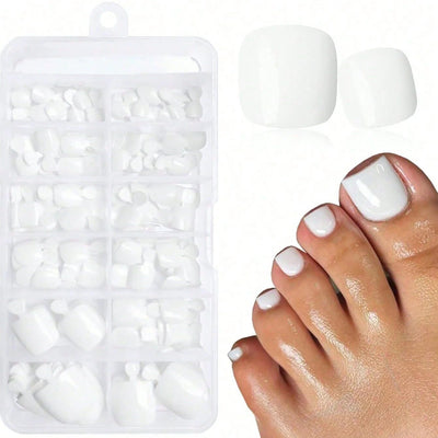 120pcs White French Fake Nails for Chic Style - Smarsty