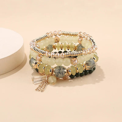 Colorful Glass Beaded Bracelet Set for Women - Smarsty