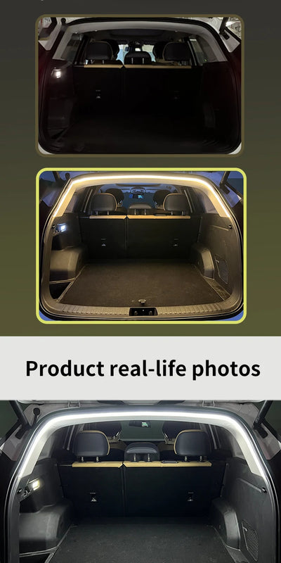Car high brightness trunk lighting ambient light interior decoration LED wiring free automatic sensing tailgate light strip - Smarsty