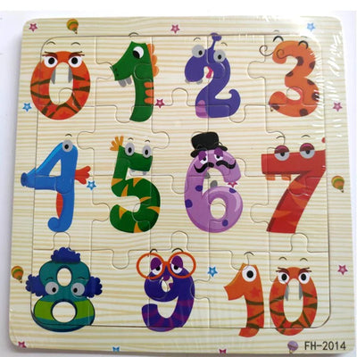 New 20 Piece Wooden 3d Puzzle Cartoon Animal Vehicle Jigsaw Puzzle Montessori Educational Toys For Kids Baby 1 2 3 Years by Smarsty