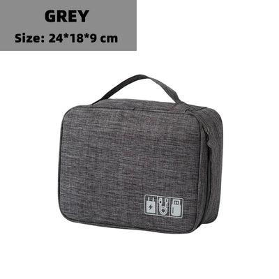 Travel Electronics Storage Bag With High Capacity Cables - Smarsty